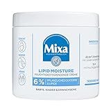 Mixa Lipid Moisture Feuchtigkeitsspendende Creme mit 6% Lipiden und pflanzlichem Glycerin für trockene Haut, für Gesicht, Körper und Hände