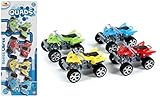 FLYPOP'S - Mini Quad - Mini Fahrzeug - 028990LIN - Mehrfarbig - Kunststoff - Freilauf Fahrzeug - Miniatur - Auto - Kinderspielzeug - 7 cm x 4 cm - Ab 3 Jahren