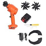 Spacnana Grubber mit Bodenfräse, 235 U/min, 4 Reihenzinken, 1,5-Ah-, 4 Zoll Arbeitsbreite, mit Verbesserten Kupfermotor-Stahlmessern, Zum Jäten von Unkraut Im Garten und Zum Auflockern des