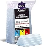 Artellius Heissklebesticks (Großpackung mit 200 Stück) Heißklebestifte 100mm x 7mm - Kompatibel mit den Meisten Klebepistolen - Transparente Heissklebestift für Heimwerken Reparieren Dekorieren