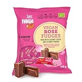 SUPER FUDGiO BIO Bonbons - Rosengeschmack - Vegan und Glutenfrei - Organic Karamellbonbons ohne Palmöl - mit Bio Kokosmilch und Kokosnusszucker | 150g
