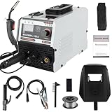 Fülldraht Schweissgerät Ohne Gas, Tragbar Elektroden Schweißgerät, 220V 3-in-1-Mehrprozessschweißgerät, Mit 1kg Gasfreie Doppelschweißmaschine MIG/MMA-160A,Mit LED Digitalanzeige,Für Profis & Home DIY