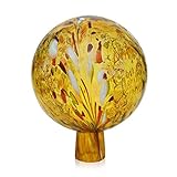 Lauschaer Glas Gartenkugel Rosenkugel mit Granulat Gold h 15...