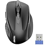 TECKNET Kabellose Maus Pro 2.4G 2600 DPI Wireless Maus 6 Tasten mit Nano Empfänger, 24 Monate Batterielaufzeit, 5 Einstellbare DPI-Pegel für PC Laptop iMac MacBook Microsoft Pro, Office Home
