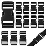 AUAUY Plastik Steckschnallen Double Side, 12er-Pack Schnallen-Clips, 25mm