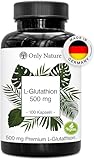 NEU: L Glutathion Hochdosiert 500 mg - 100 Kapseln - in Deutschland produziert & Laborgeprüft - Immunsystem & Entgifung - reduziertes L-Glutathion - Glutathione