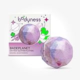 CRAZE BODYNESS Bath Bomb Badeplanet - Badekugel in Planetenform, schimmernde Badekugel für Hautpflege und Entspannung mit blumigem Duft & Argan-Öl, 165g