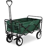 Faltbarer Campingwagen, Gartenwagen, zusammenklappbarer Strandwagen, Gartenwagen, Schwerlastwagen – für Einkaufen, Strand, Outdoor, Garten, Picknick
