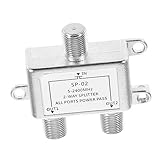 CIYODO Zwei Leistungs teiler Stromverteiler koaxial Kabel Koax-Splitter für das Internet Aluminiumlegierung Silver