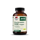 Doppelherz pure Glucosamin 1200 vegan - plus Hagebuttenextrakt, Vitamin D3 und K2, Kupfer und Calcium - 180 Kapseln