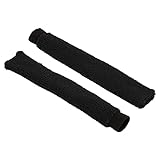 PATIKIL Cotton Feeling Badminton Handtuchgriff, 2 Stück Nylon Tennisschläger Overgrip Schläger Griff Handkleber Anti-Rutsch Schweißband für Golf Bike Griff, Schwarz