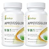 Natürlicher Appetitzügler für Frauen - Hochdosiertes Glucomannan aus der Konjakwurzel - mit Grüntee-Extrakt, Cayennepfeffer-Extrakt, Vitamin B6 & B12 - Vegan und Zusatzstofffrei (90 Count (Pack of 2))