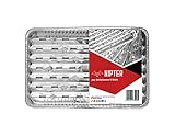 Nipter Grillschale Alu 34,1x22,9 cm Aluschalen Grill BBQ Grillplatte Aluminium-Grillschalen, 5 Packungen (25 Stück)