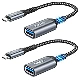 Nimaso USB C Adapter, 2 Stücke OTG Typ C auf USB 3.0 Adapter für iPad Pro 2020,MacBook Air 2020/2018,MacBook Pro 2018,Dell XPS 15,Galaxy S23/S22,Huawei P30,Google Pixel 3XL iPhone 15 und mehr