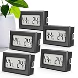 MAVORI® 5 x Mini Thermometer & Hygrometer innen digital - 2in1 Zimmerthermometer & Luftfeuchtigkeitsmesser innen - Thermometer für Innenräume und Hydrometer - Verbesserte Messtechnik August 2022