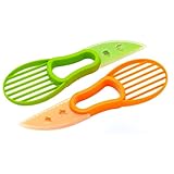 Avocadoschneider,2 PCS Avocado Schneider 3 in 1 Obst Schneider Shea Corer Küchenschneider Zellstoff Separator Küche Gemüse Werkzeuge