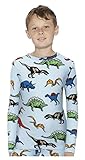 Rocky Jungen Thermo Base Layer Top (Long John Underwear Shirt) Isoliert für Outdoor Ski Wärme / Extrem Cold Pyjamas, Dinosaurier-Design, S