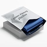 Roxlin Versandtaschen Versandbeutel Blickdicht Plastik, Trompete Versandtueten Kunststoff Selbstklebend Verschiedene Maße – Für den Transport von Kleidung, Gütern und Textilien (200, 25x35 cm)