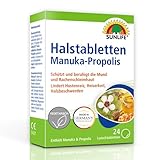 SUNLIFE Manuka-Propolis Halstabletten 1 x 24 Stück - Honig Propolis Tabletten - Halspastillen gegen Husten - Halsschmerzen Lutschtabletten - Lutschpastillen mit Manuka & Propolis