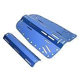 HELEVIA Tauch-Rückplatte, Leichte Aluminium-Einzel-/Doppelflaschen-kompatible Taucher-BCD-Platte für Ausrüstung (Blau)