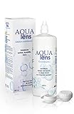 AQUA lens Kontaktlinsen Fluessigkeit (360 ml + Behälter) - Premium All-in-One Kombilösung für weiche Kontaktlinsen mit HPMC (360 ml)
