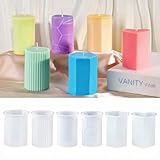 WIKIMO 6 Stück Silikonform Weihnachten für Kerzen Selber Machen Set, H 7.2*B 5.5 cm Handwerk Kerzenformen Silikon, Kleine Kerzen Silikonformen für Duftkerzen