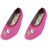 Beck Mädchen Einhorn Gymnastikschuhe, Pink, 30 EU (Packung mit 2)