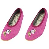 Beck Mädchen Einhorn Gymnastikschuhe, Pink, 30 EU (Packung mit 2)