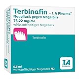 Terbinafin - 1 A Pharma®, Wirkstoffhaltiger Nagellack für leichte bis mittelschwere Formen von Nagelpilz mit Terbinafin 78,22 mg/ml (6,6 ml)