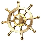 OSALADI Lenkrad Aus Messing Bootsrad- Ruder Im Mediterranen Stil Viel Glück Zu Hause Strandlenkrad Nautische Ruderfigur Antikes Schiffsrad Strandruder-Ornament Säule