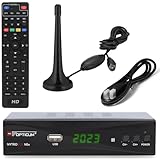 Opticum NSE DVB-T2 Receiver + aktive Zimmerantenne + HDMI Kabel, HDTV für frei Empfangbare DVB-T2 Sender mit USB TV Aufnahme (PVR Ready)