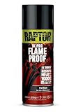 U-POL RAPTOR Flameproof | Feuerfest | hitzebeständig bis 1000°C | Thermo-Lack-Spray | Schutz für Auspuff, Motor & Auspuffkrümmer vor Rost | schnell trockenend (flat black/mattschwarz - 338ml)