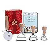 Premium Ravioli Ausstecher Set 6 Teilig – Das perfekte Ravioli Former Set um einfach Teigtaschen Maultaschen zu machen, beste Qualität Ravioliausstecher, Ravioli Schneider Geschenkbox von Kitchtic