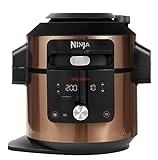 Ninja Foodi MAX 12-in-1 SmartLid Multikocher 7,5 L [OL650EUCP] Amazon Exclusive, Schnellkochtopf, Luftfritteuse, Kupfer/Schwarz