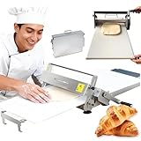 Teigausrollmaschine,Teiglaminator,Nudelpresse,Faltbare Teigrollmaschine,Manuelle Teigausrollmaschine, Teigausrollmaschine FüR Zuhause/Gewerbe, Edelstahl-Teigmaschine-Einstellbare Dicken B