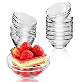 Jomdjmskes 10 Pcs Dessertschalen Glas, Dipschalen, Glasschüssel, Kleine Glasschalen, Ø 7,5 cm Schale Konfitüre, Mini Dipschale, Schüsseln für Saucen, Dip-Schälchen, Vorbereitungsschalen, Soßenschale