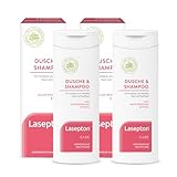 Lasepton Dusche & Shampoo,2x 200 ml: Zur sanften Reinigung bei trockener, sensibler Haut, mit Dexpanthenol und Aloe Vera, gegen Trockenheit, pH-neutral, ohne Silikone