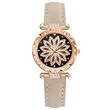 Band Kompatibel mit Watch Armband Series Damen Elastisches Stretch Perlen mit Leoparden Leder Ersatzband Kompatibel für Serie Leoparden