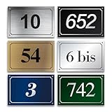 Hausnummernschild - PVC-Hausnummer - Gravierte, personalisierbare Platte 15 x 10 cm
