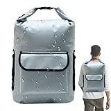 Leichter wasserdichter Rucksack, wasserdichter Rucksack für Damen | wasserdichte Angeltasche mit großer Kapazität, 500D PVC-Netzstoff Rucksack mit reflektierenden Streifen, Outdoor-Rucksack für