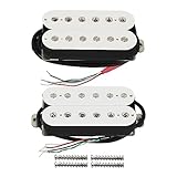 FLEOR Hohe Ausgabe Alnik 5 Gitarren-Tonabnehmer Double Coil Humbucker Tonabnehmer Hals und Brücke Set weiß