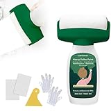 Hojalis Wandfarbe Ausbessern Weiß 500g, 2 in 1 Weiße Farbe Wand Ausbessern,Wandfarbe Weiß Roller, Wandfarbroller geeignet für die Reparatur von Wänden mit Latexfarbe, wasserbasiert