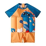 Generisch Kinder Schwimmende Badeanzüge Baby Jungen Mädchen 1 Stück Schwimmen Anzug Kurze Ärmel Auftrieb Badebekleidung Hawaiian Sommer Urlaub Strand Sport Schwimmen Kostüm