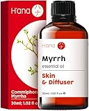 H’ana Ätherisches Myrrhenöl für die Haut (30 ml) – 100% natürliches ätherisches Myrrhenöl für Diffusor, Haut, Haare, Kerzenherstellung und Massage