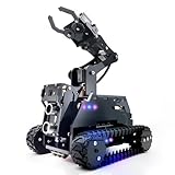 Adeept RaspTank Smart Robot Car Kit for Raspberry Pi 5/4/3B/3B+(Board Not Included),Tank Tracked Robot with 4-DOF Robotic Arm,Obstacle Avoidance,Line Tracking,USB-C Charging,with Digital Tutorials