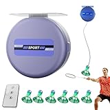 Badminton Trainingsgerät | Tennistrainer Rebound Ball | Tennis Trainer Set | Automatischer Rebound Selbstschlagende Linee Saugnapf Trainer | Innovatives Ballspiel für Outdoor