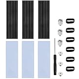 M.2 SSD Kühlkörper aus Aluminium mit Schrauben und Wärmeleitende Silikonpads, Kühler-Set Heatsink, Heatsink 2280 PCIE NVME CPU-Kühlung für M.2-Kühler-Laptops und Desktops,70 x 22 x 3 mm, 3 Sätze