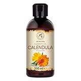 Ringelblumenöl Natürlich 250ml - Reines Calendulaöl - Calendula Officinalis - Calendula Öl Basisöl für Gesicht - Haare - für Massage - Kosmetik - Körperpflege