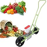 Garten-Sämaschine, Handschieber, Metall-Sämaschine für 1–4 Reihen, verstellbarer Samenpflanzenabstand, manueller Übertopf für Mais, Bohnen, Erdnüsse