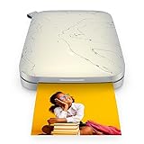 HP Sprocket Portable 5.8x8.7 cm Sofortbilddrucker (Weiß) Drucken Sie Bilder auf Zink Sticky-Backed Paper von Ihrem iOS- und Android-Gerät